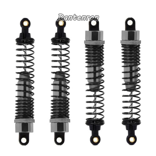 4Pack 1/10 RC Truck Car Adjustable Shock Absorber Damper 108004 Upgrade Parts 108mm Oil 108mm Oil Adjustable Alloy Aluminum Shock For 1:10 HSP 94188 94108 94111 Redcat Volcano (Titanium) - color: Titanium