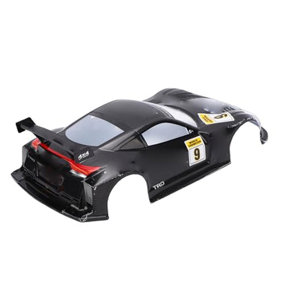 Focket 1/10 RC Body Shell, 10.2in PVC Material 26cm Wheelbase Fit Fine Craftsmanship Clear Graphic Patterns, 1/10 Scale RC Body, Drift Car Accessories with Rear Spoiler for Sports Cars