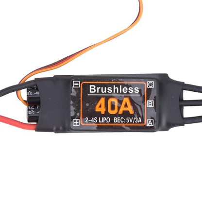 FOSA 40A RC Brushless ESC Electric Speed Controller ESC, 5V 3A BEC Output ESC Brushless Electric with for RC Drone Airplanes Accessory