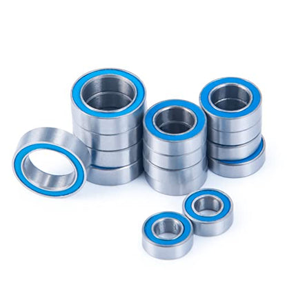 15PCS Rubber Sealed Bearings Kit for LaTrax 1/18 4WD Rally Teton | SST and Prerunner RC Car Upgrade Parts