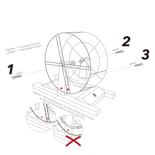 Hamster Wheel Challenge RC Crawler Obstacle for 1/24 1/30 Scale Adjustable Friction Rolling Loop Skill Training RC Course Track（NO Truck Included）