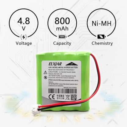 (2-Pack) 4.8V 800mAh Ni-MH Battery for Standard Horizon HX100 | Replacement for FNB-125 battery; designed for compatible HX100 handheld marine radios.