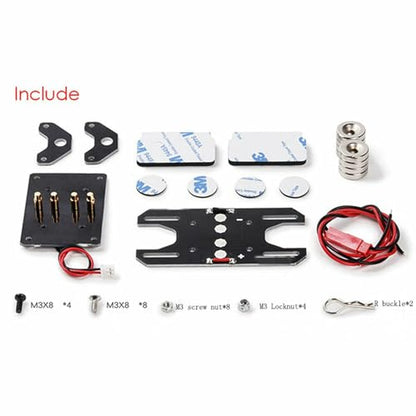 Magnetic Stealth Invisible Body Shell Post Mount for 1:10 RC Car SCX10 D90 TRX4 (BLACK)