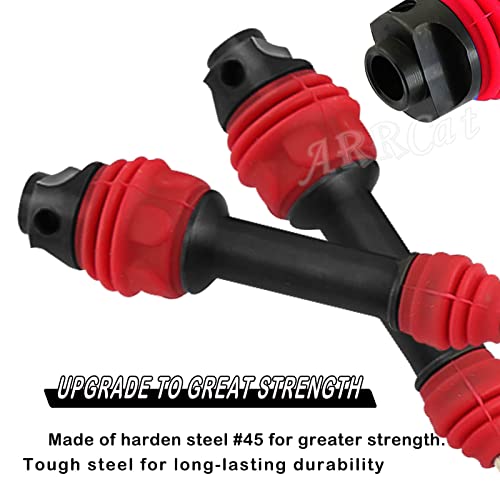Drive Shaft CVD Axles Upgrades for 1/10 Slash VXL 4x4 Rustler Stampede Hoss VXL 4x4 4WD,4Pcs Front Rear Transmission Driveshaft Parts Hops Up,Red (Upgrades in 2023) - color: Red - 4pcs -Front Rear