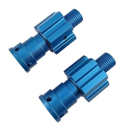 10mm Aluminum Widened Wheel Hex Nut & Axle Set for 1/5 X-MAXX 8S (Blue) | 77086-4,7768 7756,Upgrade Parts,High Strength,CNC Machined,Precision Fit,Wear Resistant,Heavy Duty - color: Blue