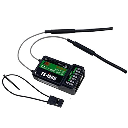 DTXMX Flysky FS-iA6B Receiver 6CH for FS-i6 FS-i6X FS-i6S RC Transmitter | 6 Channels 2.4GHz AFHDS2A Radio | PWM/PPM/i-Bus Output