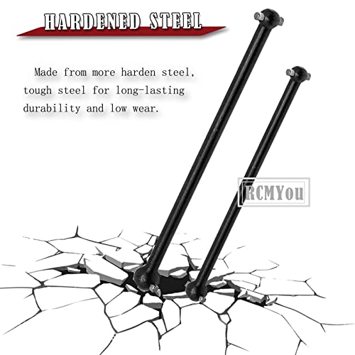 Centor Drive Shaft Dogbone Upgrades for 1/8 Typhon 6s Blx,Outcast 6S BLX,Notorious 6S BLX,2pcs Centor Driveshaft Axles Dogbone Part,Harden Metal #45 Hop ups,More Power 2022,Black