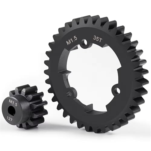 RC Car Assortment for X-MAXX 6S 8S for Monster 1/5 RC Truck Upgrade Parts Steel 1.5M 35T Spur Gear and 12T Pinion Motor Gears