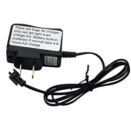 Blomiky 4.8V Charger Power Adapter SM2P Plug Connector for Off-Road Rock Through C181 C182 C185 RC Trucks and RC Boat C181 Charger