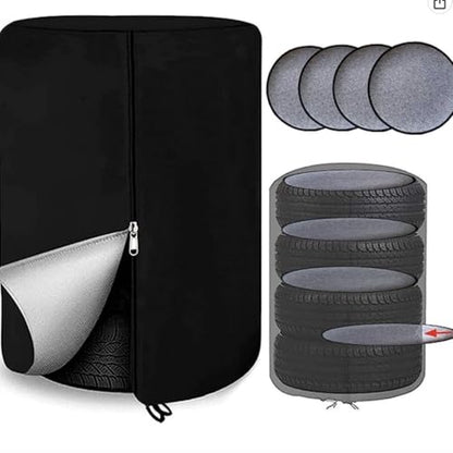 Tire Cover for Lexus RC 300/350/F，Heavy Duty 420D Outdoor Tire Storage Waterproof All Seasonal Protection, with Waterproof Zipper (Holding 4 Tires Within 28 Inch Diameter)