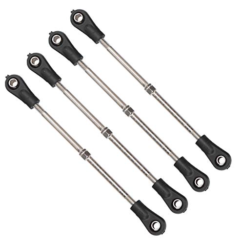 4Pcs Rear Upper Suspension Arm Tie Rod Linkage for /10 RC Car Truck, Metal Link, Easy Install Upgrade Parts fit Slash Rustler