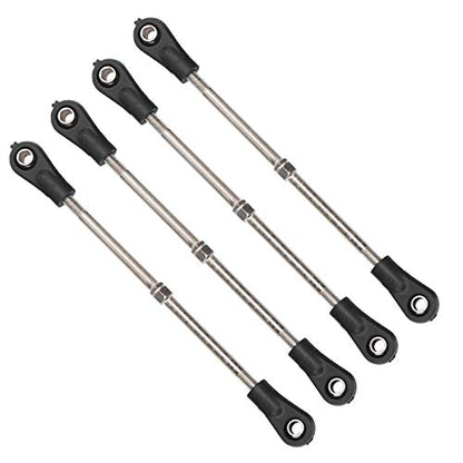 4Pcs Rear Upper Suspension Arm Tie Rod Linkage for /10 RC Car Truck, Metal Link, Easy Install Upgrade Parts fit Slash Rustler