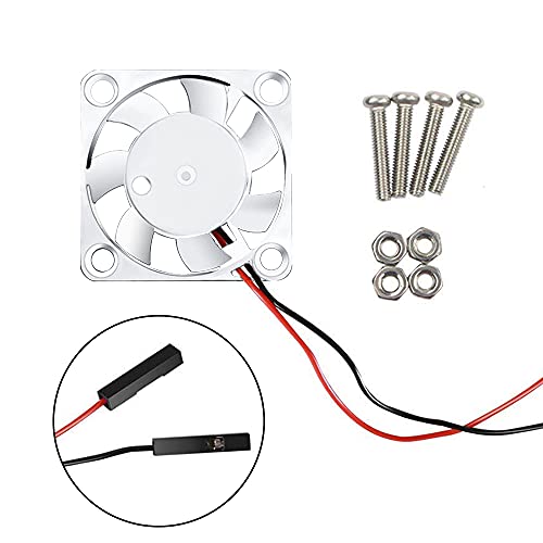 Dorhea 2PCS 30x30x7mm Cooling Fan for Raspberry Pi - 3007 Brushless CPU Fan 3.3V 5V for Pi 4 Model B, 3 B+, 2, 1 B+, RetroFlag NESPI Case - color: Transparent-2pcs