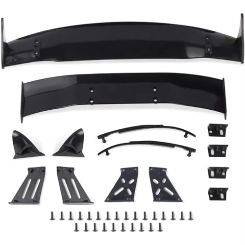 RC Modifications Spare Compatible with Tamiya 1/10 RC for Racing Drift Car Upgrade Parts 1set for Universal Rear Tail Spoiler Wing Mirror