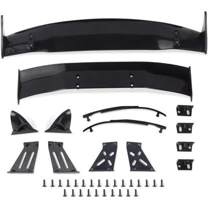 RC Modifications Spare Compatible with Tamiya 1/10 RC for Racing Drift Car Upgrade Parts 1set for Universal Rear Tail Spoiler Wing Mirror