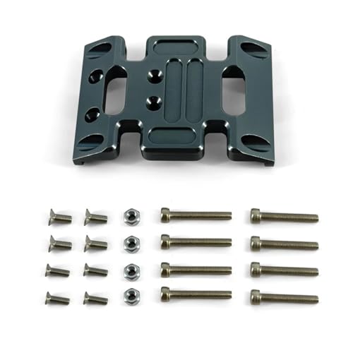 for Axial Scx10 Upgrades Parts Metal Aluminum Alloy Chassis Gearbox Mount Transmission Holder Skid Plate for 1/10 Rc Car Accessories(Titanium) - color: Titanium