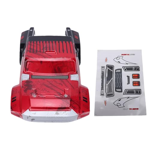 RC Car Body Shell Pre Painted PVC Replacement Body Cover, Thickened Lightweight Truck Shell with Precision Fit, 31.5 X 8 X 10 Cm for SanYao 1202 1 12 Off Road Use (Red) - color: Red
