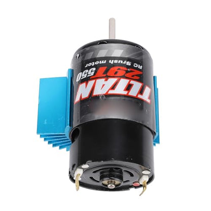 Alomejor 550 RC Car Motor, Brushed Motor with Cooling Fan and Heat Sink for Axial SCX10 HPI JL 90046 Slash 1:10 RC Crawler (29T) - size: 29T