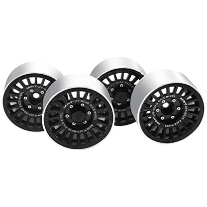 2.2" Metal Beadlock Wheel Rims 35mm Wide Fit 2.2 Tires Compatible with Traxxas TRX4 TRX6 Axial SCX10 90046 SCX10-III Wraith RR10 Spectra 1/10 RC Crawler