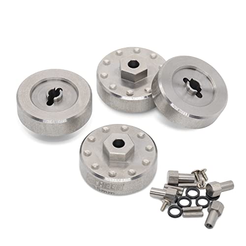 Stainless Steel Wheel Weights Hex Extended Adapter 5mm for AXIAL SCX24 Deadbolt C10 Jeep JLU Gladiator Bronco Upgrades 1/24 RC Crawler Car