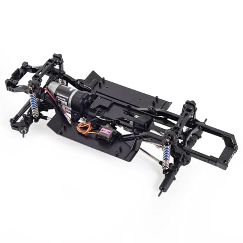 313mm Wheelbase Nylon Chassis Frame Front Rear Axles Kit with 2-Speed Transmission 35T 550 Motor for 1/10 RC Crawler Axial SCX10 TRX4 D90 DIY Upgrade Parts