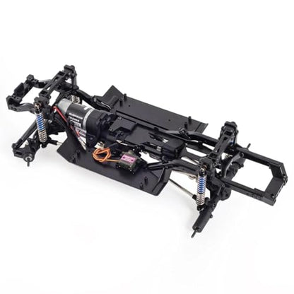 313mm Wheelbase Nylon Chassis Frame Front Rear Axles Kit with 2-Speed Transmission 35T 550 Motor for 1/10 RC Crawler Axial SCX10 TRX4 D90 DIY Upgrade Parts