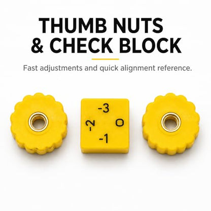 1/12 RC Mini Setup Station, Steering Throw and Toe Alignment Gauge Kit with Camber Check Cube, Tire Clearance Tool and Storage Case for RC Racing Cars (Yellow) - color: Yellow