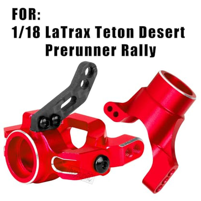 RC Aluminum C-Hubs Steering Block Caster Blocks for 1/18 LaTrax Teton Desert Prerunner Rally,Stub Axle Carriers Knuckles Set Hops UP, Replace Parts 7532 7552X (Red) - color: Red(for 1/18)