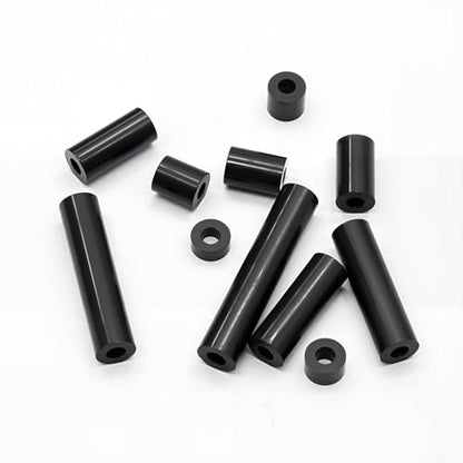270Pcs ABS Round Spacers ID 3mm, OD 7mm | Length Ranges from 3mm to 35mm, Non-Threaded Outlet Screw Washers Suitable for M3 Screws Hardware Spacer Bracket, Black - color: Black/3.2mm,270Pcs