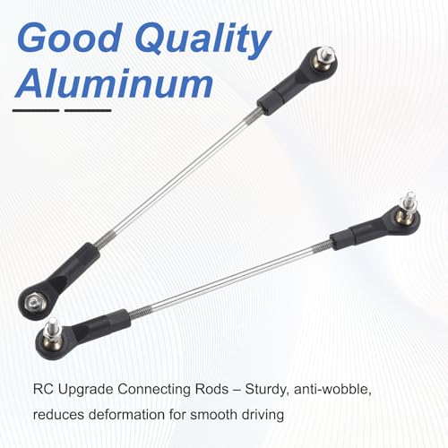MECCANIXITY 2Pcs Adjustable Turnbuckles Camber Link, 109-119mm Turnbuckle Rod Steering Servo Linkage with M3 Ball Head Rod Ends for RC Car Replace Parts - size: 109-119mm