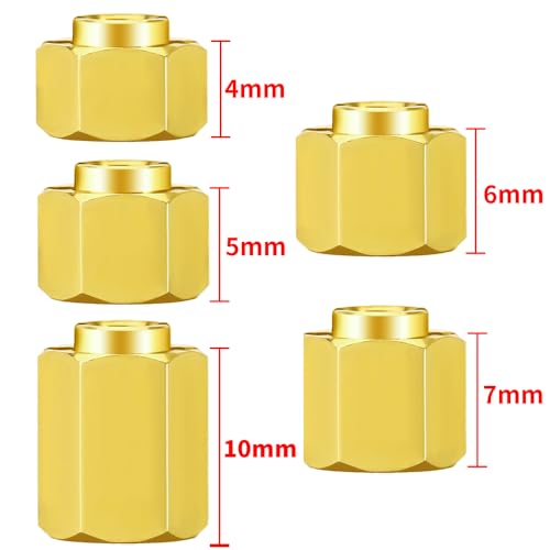 MOHERO 4Pcs 15g Brass Wheel Hubs 10mm Extenders Hex Adaptor for 1/18 RC Crawler Car TRX4M Upgrade Parts