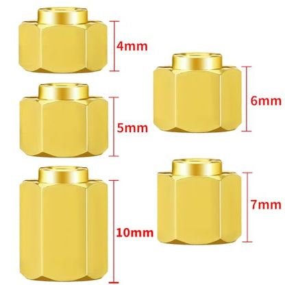 MOHERO 4Pcs 15g Brass Wheel Hubs 10mm Extenders Hex Adaptor for 1/18 RC Crawler Car TRX4M Upgrade Parts