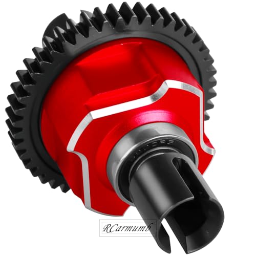 46T Upgrades Part for Sledge 1/8 Center Differential Assembly #9585,Heavy Duty Medium Carbon Steel & Aluminum Alloy RCarmumb RC Truck Replacement Upgrade,Red - color: Red(1set)