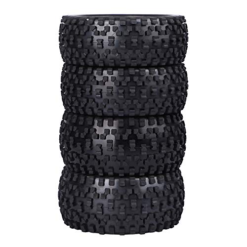 Aimrock 12mm Hex 2.2'' Pre-Glued RC Buggy Wheels and Tires, Out Dia. 3.5'' for 1/10 1/12 1/14 1/16 Off-Road RC Buggy Truck, Set of 4