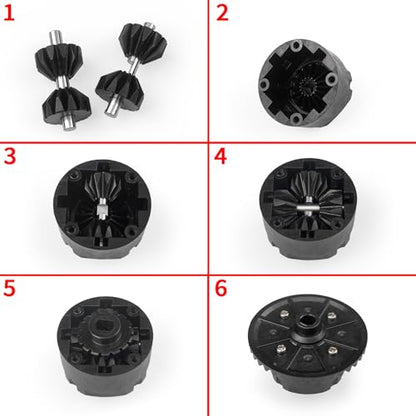 Steel Differential Gear Set Bevel Gears for Tamiya TT02 TT02B XV02 | 1/10 RC Car Upgrade Parts Accessories