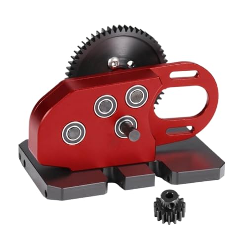 1 10 RC Crawler 2Low Transmission Performance Gearbox Front Fast Rear Slow Compatible with Chassis Upgrade(Red) - color: Red