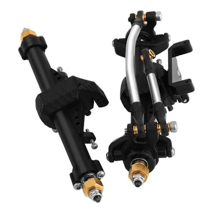 1/24 Scale Plastic Nylon Axles Front and Rear Portal Axle Assembly w/New C Knuckle for Axial SCX24 90081 C10 Jeep 1/24 RC Crawler Upgrade