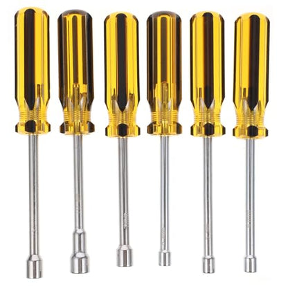 BESTonZON 6pcs Steel Nut Driver Set with Non-slip Handle Lightweight Hex Socket Wrenches 5.0mm to 10.0mm for Disassembling Rc Cars and Boats Color