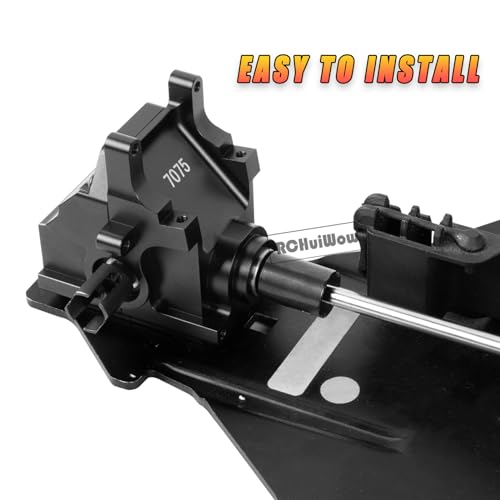 RC Gearbox Case Upgrades for 1/7 6S Mojave,Limitless,1/8 Kraton,Senton,Outcast,Notorious,Typhon 6S BLX,7075 Alloy Aluminum Diff Housing Gearbox Case,Black