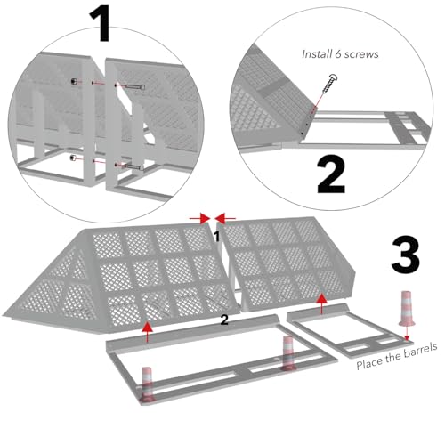 RC Side Slope Challenge Obstacle Bridge for scx24 trx4m fcx24 1:18 1:24 Scale RC Crawler Truck (No Vehicle Included)