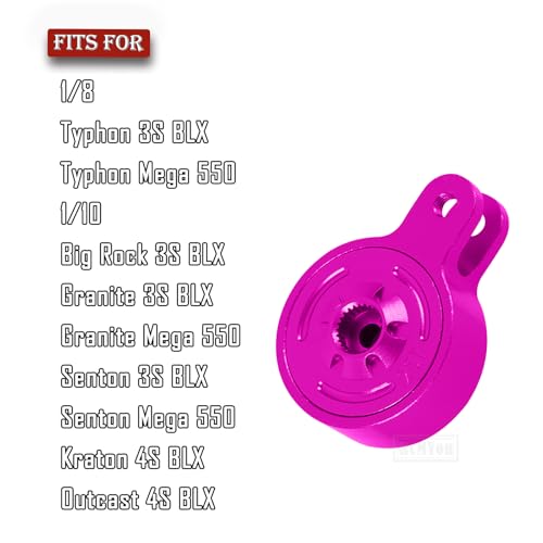 RC Aluminum Fixed Link Steering Servo Saver Upgrades Part for 1/8 Typhon 3S BLX 1/10 Big Rock Granite Senton 3S BLX Kraton Outcast 4S BLX,Pink - color: Pink - (Upgrades Part)