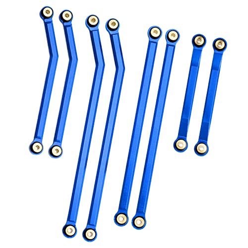 High Clearance Front Links Set for Axial SCX24 Gladiator AXI00005, 8PCS (Blue) - color: Blue