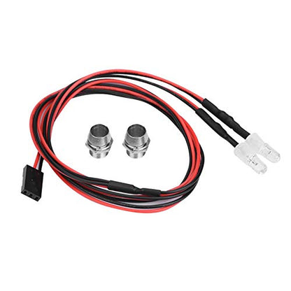 Pilipane RC LED Light Kit, 2PCS 5mm RC Headlight Accessories, RC Car Truck Lights, High Brightness White LED Lights for 1/10 RC Car Drift Truck Crawler, 27.6 Inch Wires, 5-11V