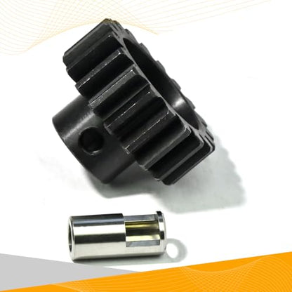 M1.5 19T Pinion Gear 8mm Bore with 8mm to 5mm Shaft Adapter Sleeve, Chromium Steel Motor Gear with Set Screw & Hex Key for Traxxas ARRMA Losi 1/5 1/8 RC Cars - size: 19T