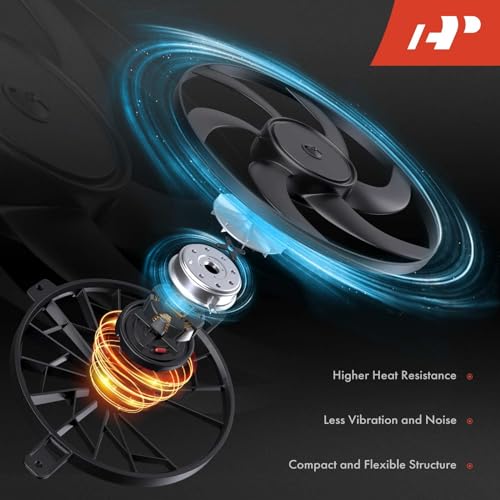 A-Premium Engine Radiator Cooling Fan Assembly with Brushless Motor | Compatible with Select Porsche Models - 718 Boxster/718 Cayman 2017-2023, 718 Spyder 2020-2023, 911 2017-2019