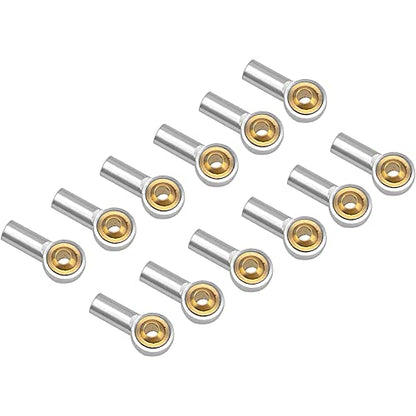 12Pack Vgoohobby Metal M3 Tie Rod End Ball Holder RC Joint Link Ball Head Holder CW Compatible with HSP Traxxas HPI Axial Redcat Racing 1/10 RC Car Truck Buggy Crawler (Silver) - color: Silver