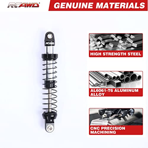 RCAWD for UTB18 Capra Shock Absorber Upgrades, Front & Rear RC Shocks Parts #AXI213004#AXI213000, for Axial 1/18#AXI01002 Black - color: Black