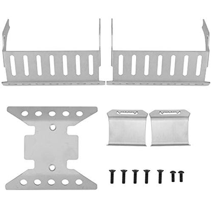 Scx10 Skid Plate Axial Scx10 Iii Base Camp Brass Diff Cover 5pcs Set Stainless Steel Axle Protective Plates Bottom Chassis Armor for Axial Scx10 Iii Axi03007 Rc Crawler
