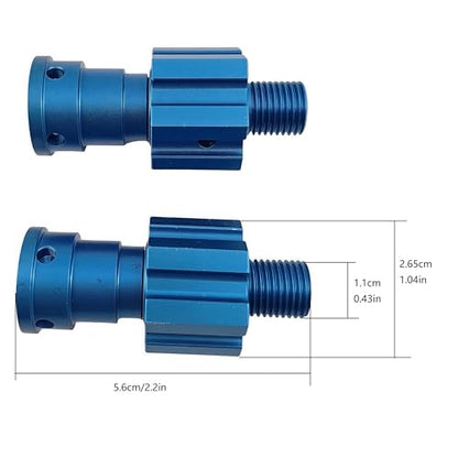 10mm Aluminum Widened Wheel Hex Nut & Axle Set for 1/5 X-MAXX 8S (Blue) | 77086-4,7768 7756,Upgrade Parts,High Strength,CNC Machined,Precision Fit,Wear Resistant,Heavy Duty - color: Blue