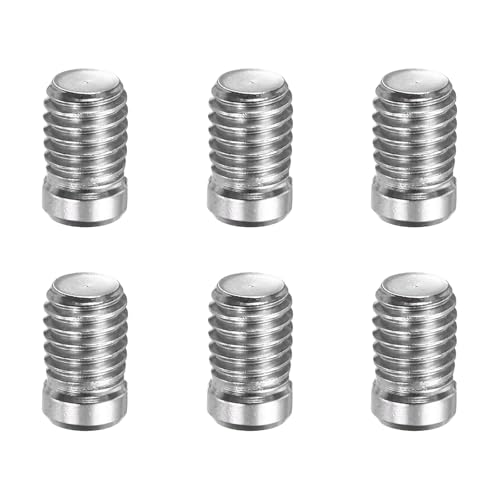 MECCANIXITY 6 Pcs M5 x 8mm Slotted Cylindrical Pins, 304 Stainless Steel Dowel External Thread Locating Parallel Pins Shelf Support Peg Pin for Furniture Installation, DIY Project - size: M5 x 8mm